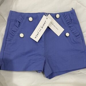 Janie and Jack Purple High Waist Toddler Girl Shorts NWT
